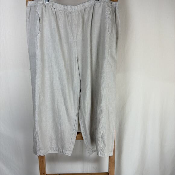 NWT Kleen Desert Khaki Lantern Pants 100% Linen #0818 3X - Picture 3 of 7